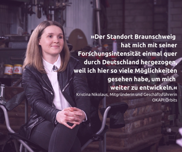 Kristina Nikolaus über ihren Antrieb, den Innovationsstandort Braunschweig für sich zu entdecken. (Wird bei Klick vergrößert)