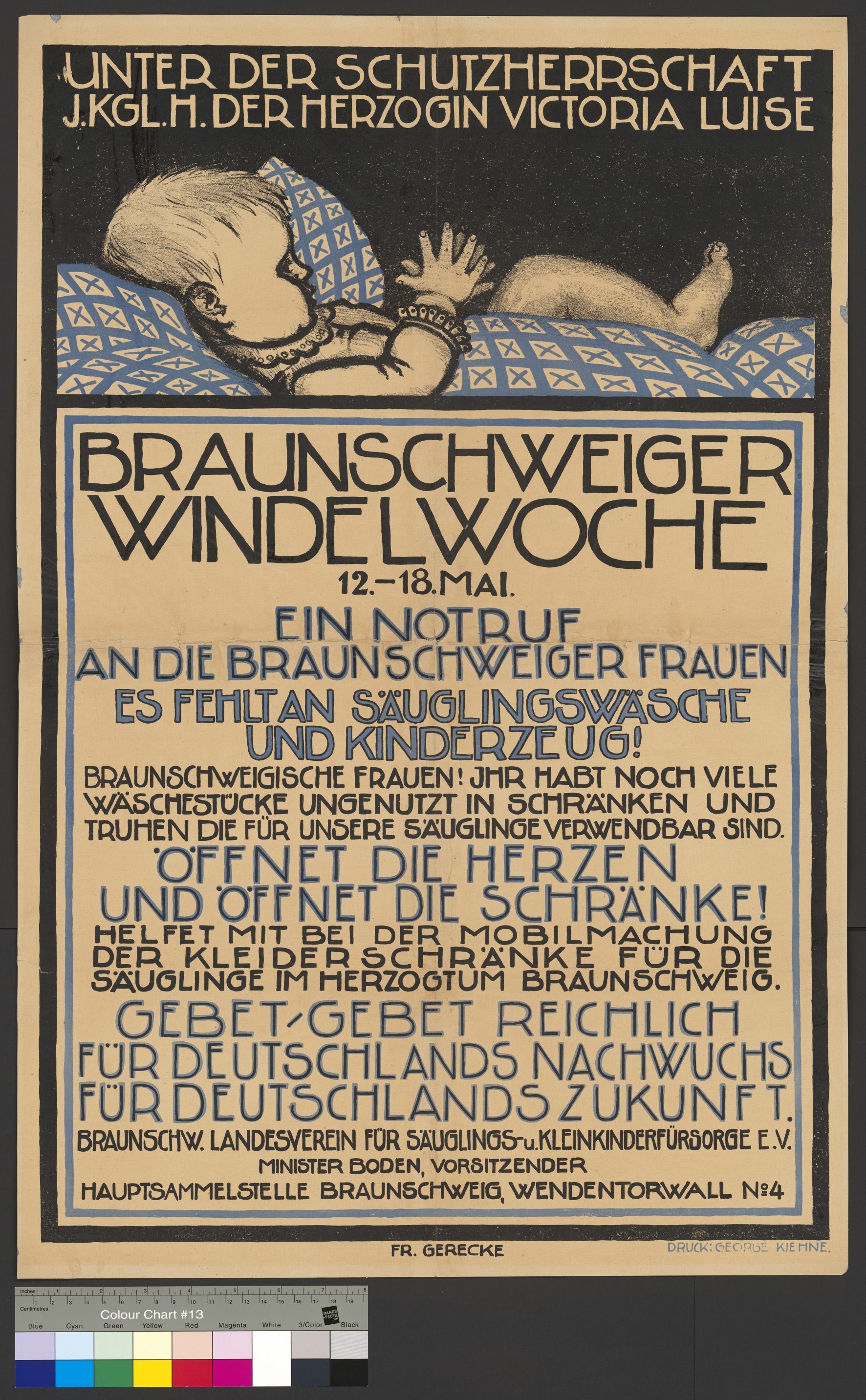 Plakat Windelwoche 1918 (Wird bei Klick vergrößert)