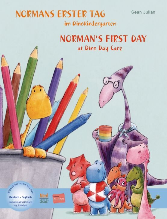 Normans erster Tag im Dinokindergarten (Wird bei Klick vergrößert)
