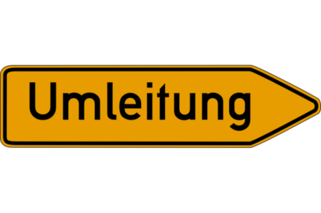 Straßenschild Umleitung