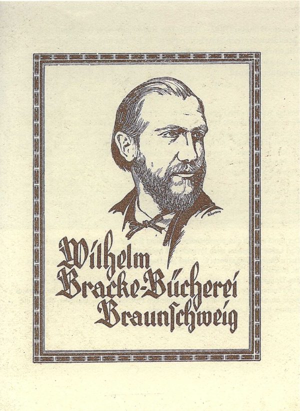 Exlibris der Wilhelm-Bracke-Bücherei Braunschweig (Wird bei Klick vergrößert)