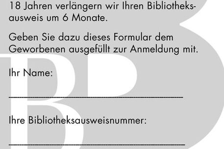 Formular "Leser werben Leser"