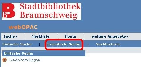 Musikrecherche im Onlinekatalog (Wird bei Klick vergrößert)