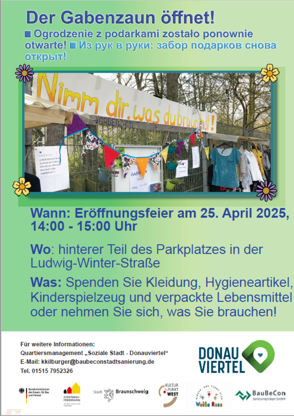 Gabenzaun Plakat (Wird bei Klick vergrößert)