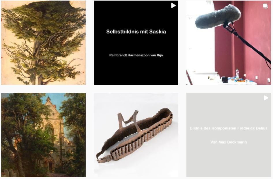 Beispiele aus dem Instagram-Account des Museums (Wird bei Klick vergrößert)