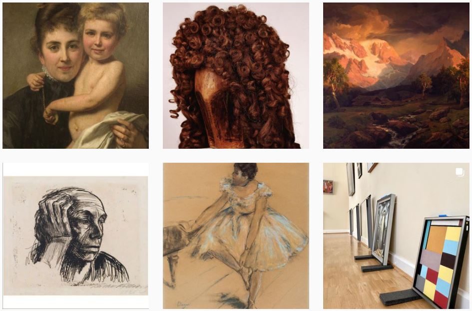 Beispiele aus dem Instagram-Account des Museums (Wird bei Klick vergrößert)