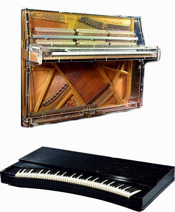 Zwei neuentwickelte Klaviere von Grotrian Steinweg (Wird bei Klick vergrößert)