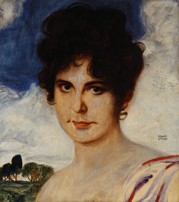 Gemälde mit Frauenportrait (Wird bei Klick vergrößert)