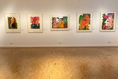 Einblick in die Ausstellung "HAP Grieshaber: Aquarelle!"