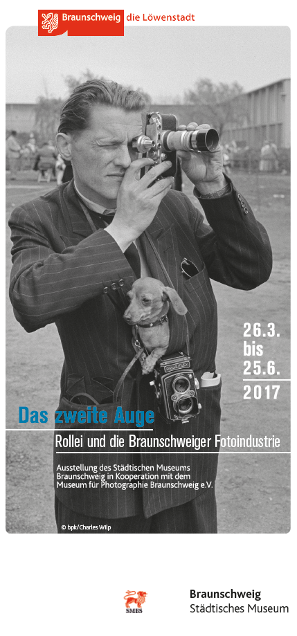 Foto des Flyercovers zur Ausstellung Rollei und die Braunschweiger Fotoindustrie