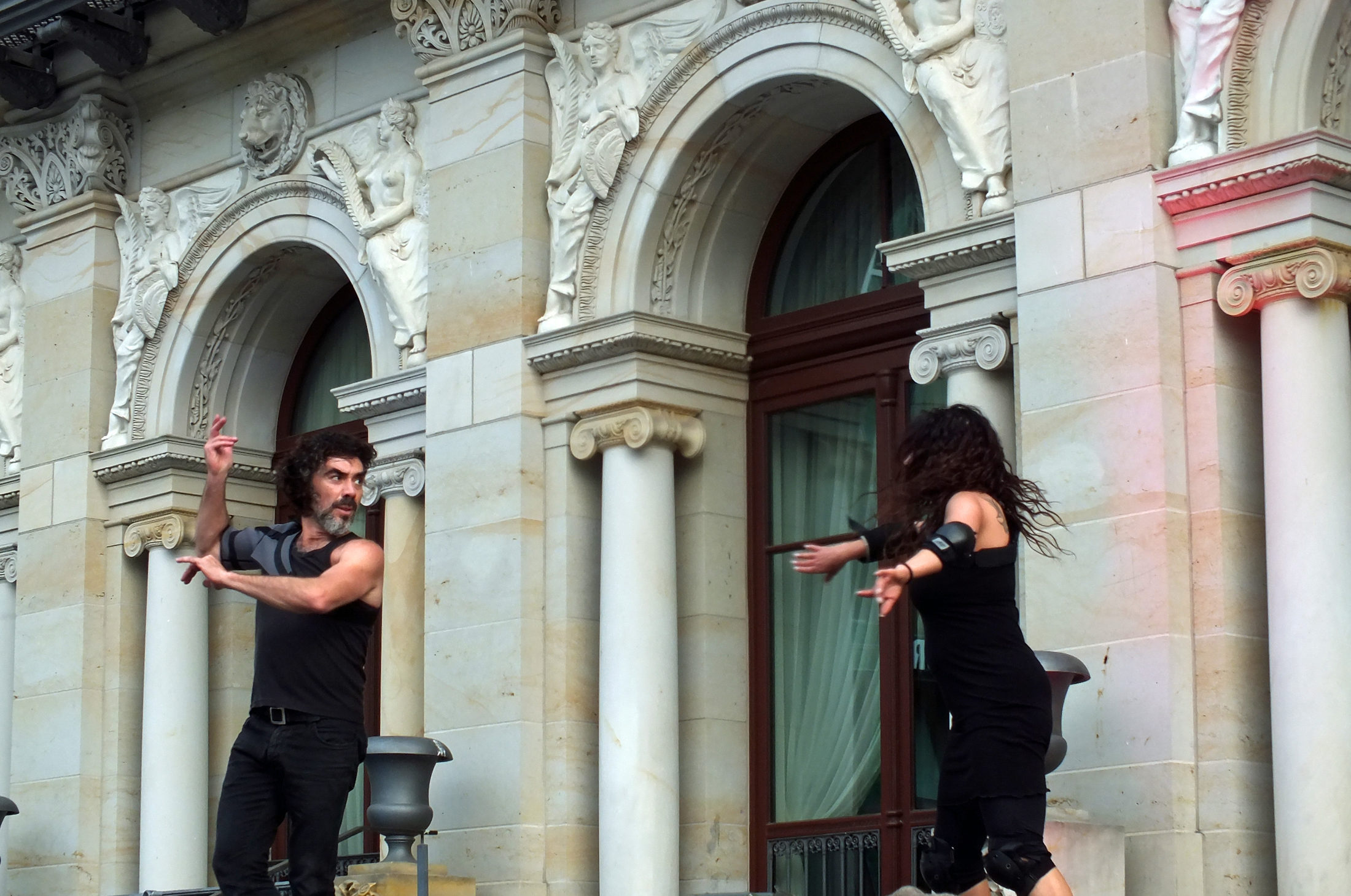 Flamenco vor dem Schloss