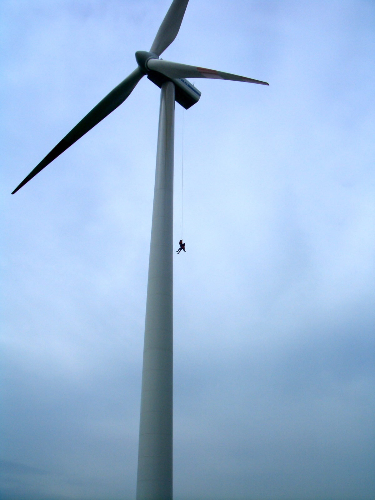 Rettung von einer Windkraftanlage
