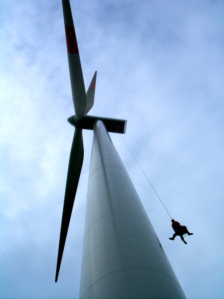 Rettung von einer Windkraftanlage (Wird bei Klick vergrößert)