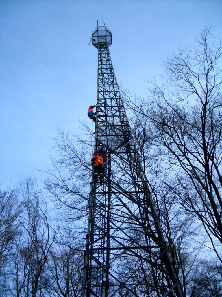 Sicherung an einem Antennenmast (Wird bei Klick vergrößert)