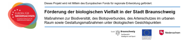 Logo Europa für Niedersachsen - Förderung der biologischen Vielfalt der Stadt Braunschweig
