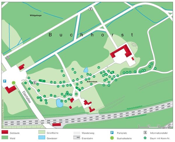 Übersichtsplan Arboretum (Wird bei Klick vergrößert)