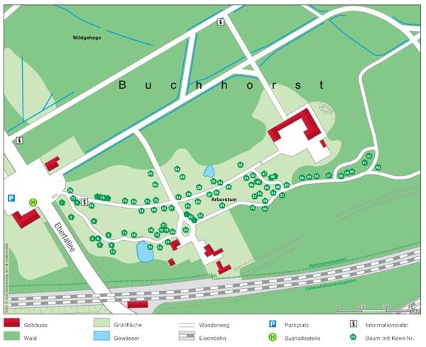 Übersichtsplan Arboretum (Wird bei Klick vergrößert)