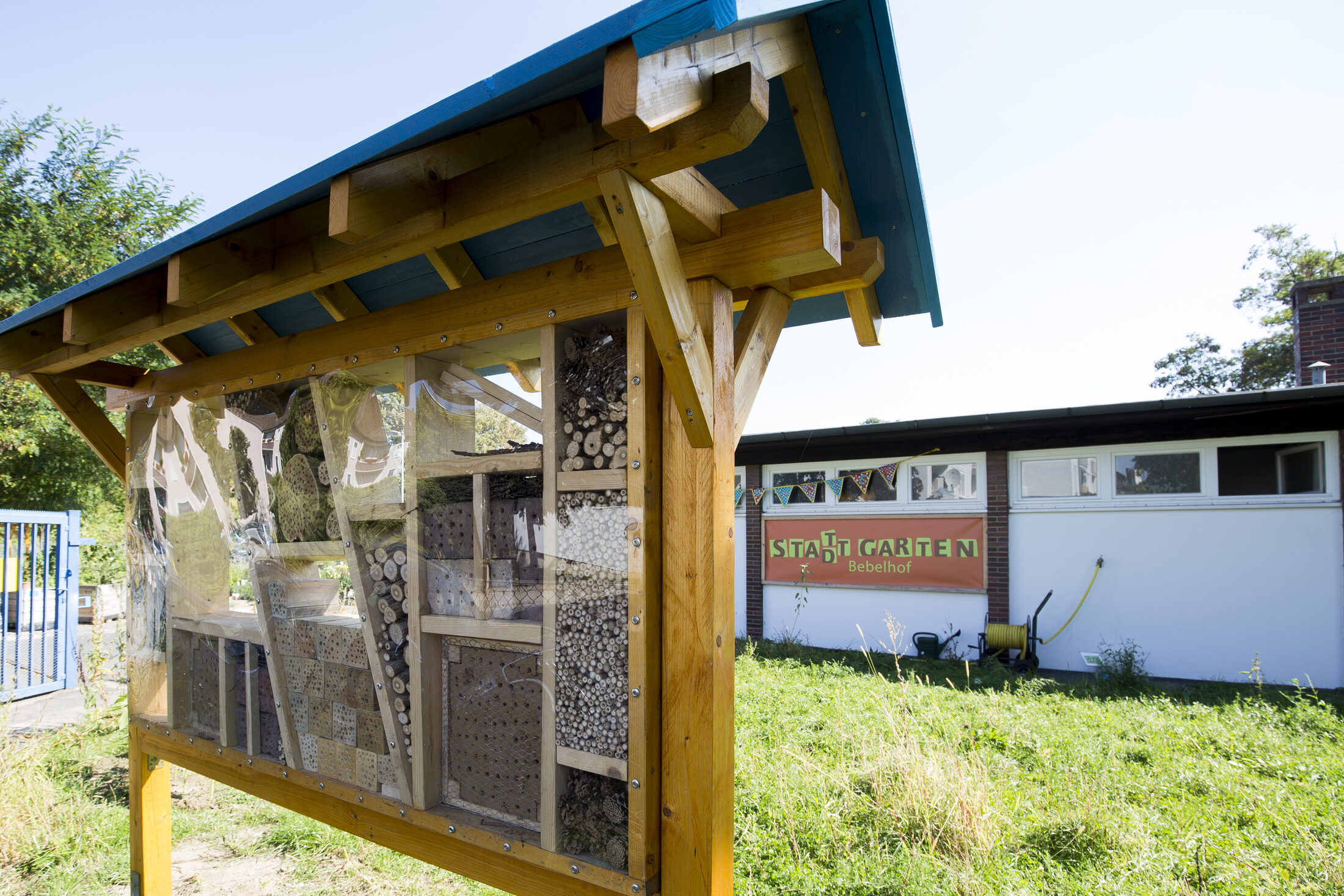 Stadtgarten Bebelhof - Insektenhotel (Wird bei Klick vergrößert)