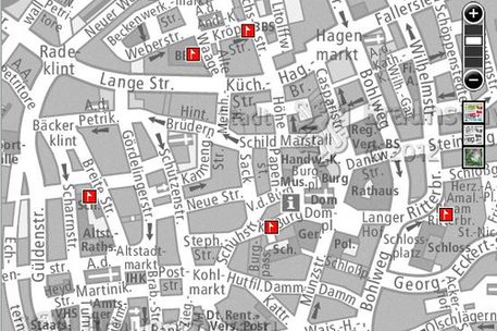 Straßenkarte der Innenstadt
