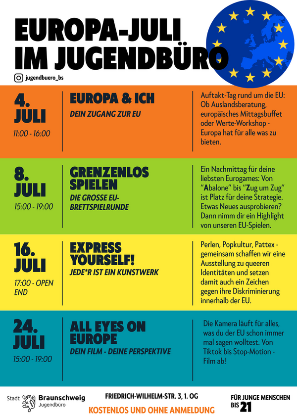 Veranstaltungen Europa-Juli (Wird bei Klick vergrößert)