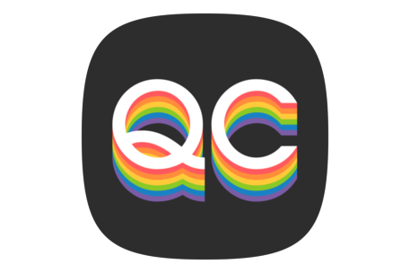 Queercrew Logo (Q und C in Regenbogenfarben)