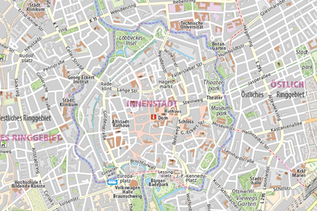 Ausschnitt des Stadtplans
