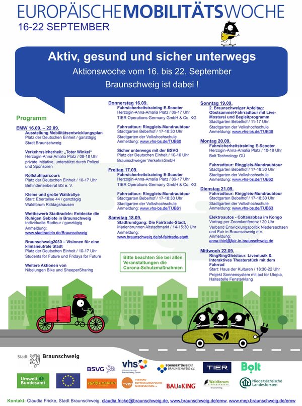Braunschweig - Europäische Mobilitätswoche 2021 (Wird bei Klick vergrößert)