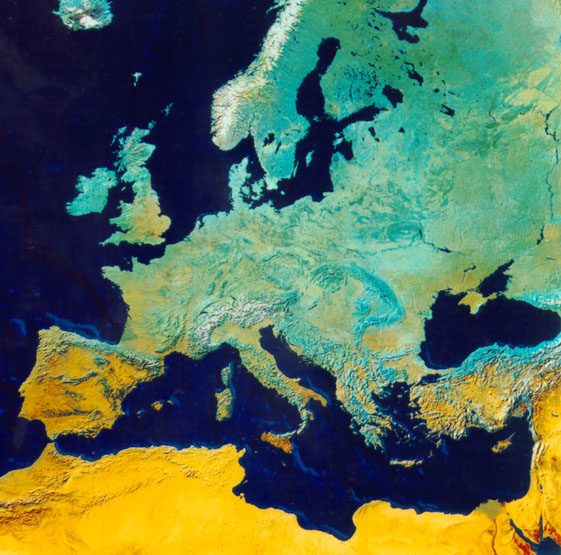 Europa ohne Wolken (Wird bei Klick vergrößert)