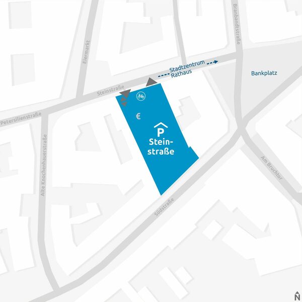 Lageplan Parkhaus Steinstraße (Wird bei Klick vergrößert)