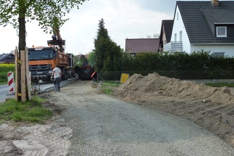 Baustelle Ortseingang Stiddien (Wird bei Klick vergrößert)