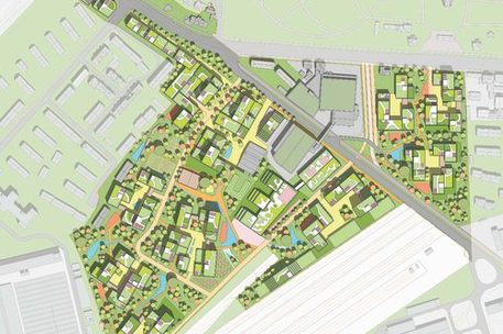 Lageplan urbanes Quartier am Hauptgüterbahnhof weitere Arbeit - Beitrag 1003