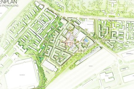 Lageplan urbanes Quartier am Hauptgüterbahnhof weitere Arbeit - Beitrag 1017