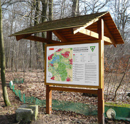 Wanderkarte im Naturschutzgebiet Riddagshausen (Wird bei Klick vergrößert)