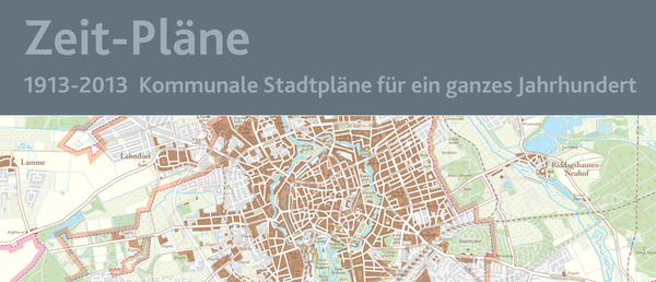 „Ein Stadtplan für ein ganzes Jahrhundert“- Synoptische Karte 1913-2013 (Wird bei Klick vergrößert)