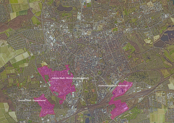 Fördergebiete der Städtebauförderung in Braunschweig