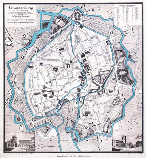 Plan mit der Promenade von 1826