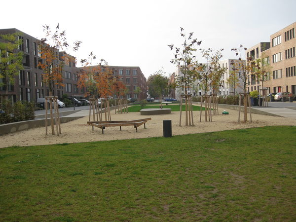 Der Platzraum wurde gemeinsam mit den Bewohnern entwickelt und von Mettler Landschaftsarchitektur gestaltet.