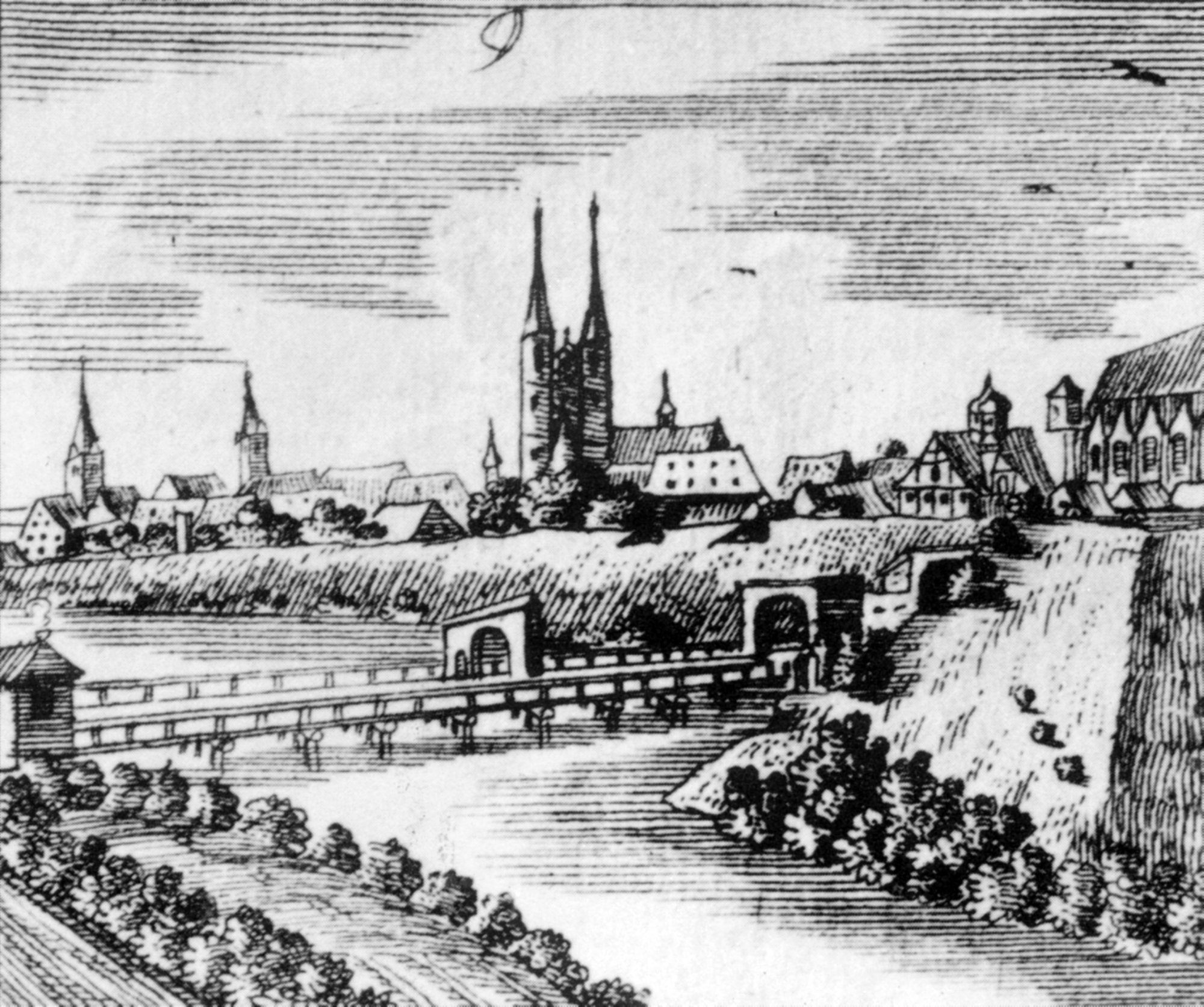 Augusttorbrücke, Ostansicht des Aegidientores, 1716 (Wird bei Klick vergrößert)
