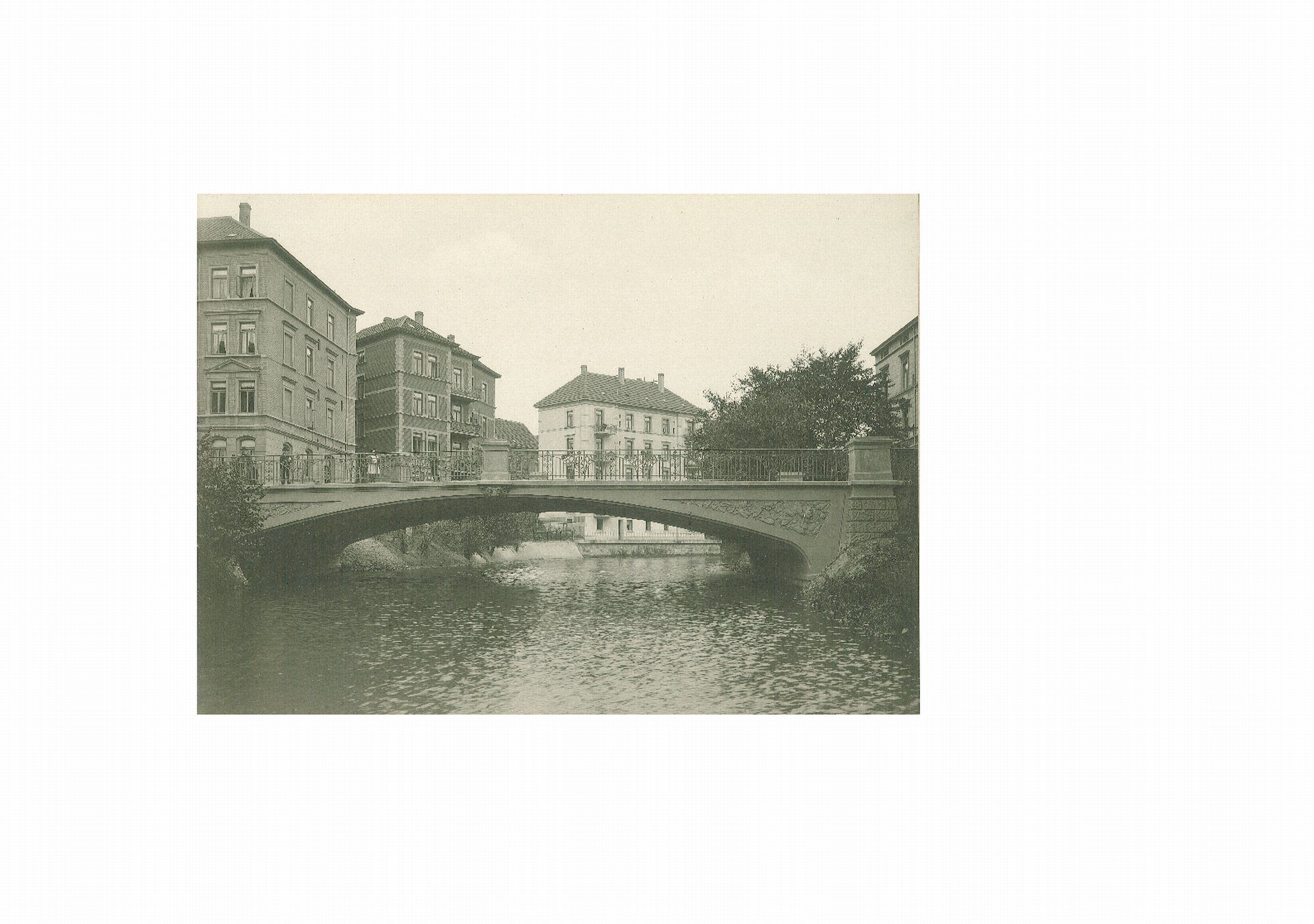 Gaußbrücke, Südwestansicht, 1902 (Wird bei Klick vergrößert)