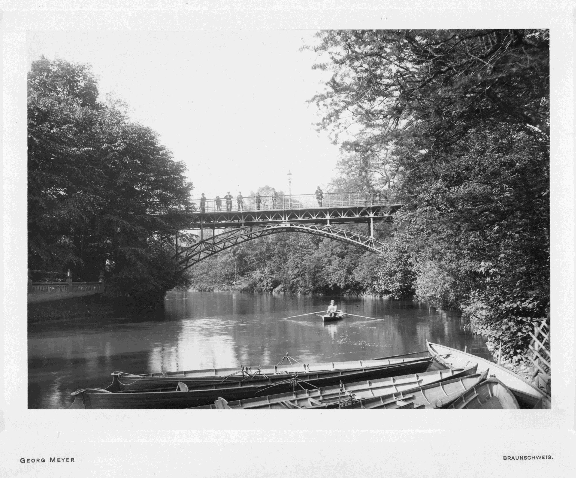 Ottmerbrücke, Südansicht, um 1900 (Wird bei Klick vergrößert)