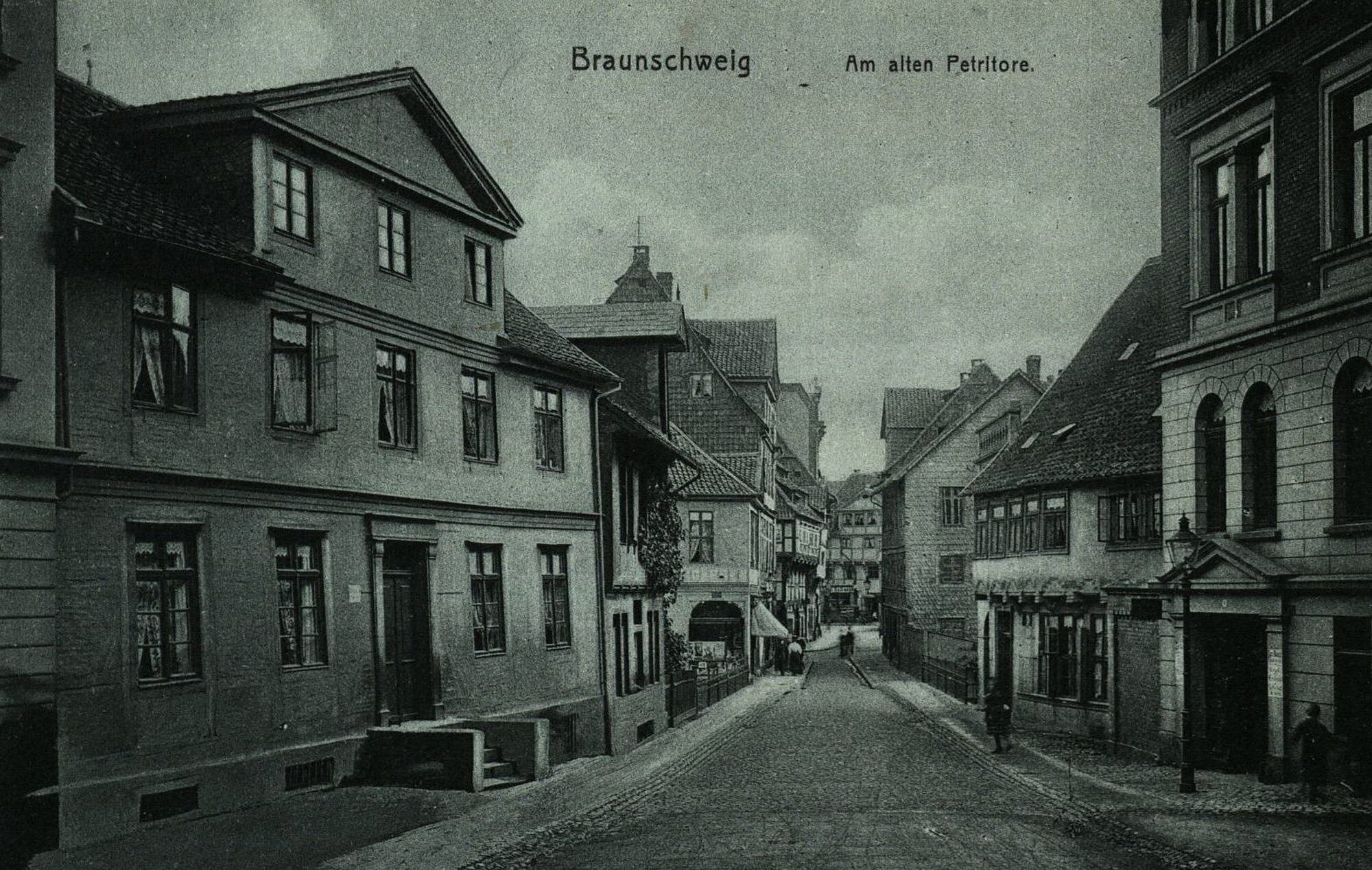 Petritorbrücke, Westansicht Am Alten Petritor, um 1900 (Wird bei Klick vergrößert)