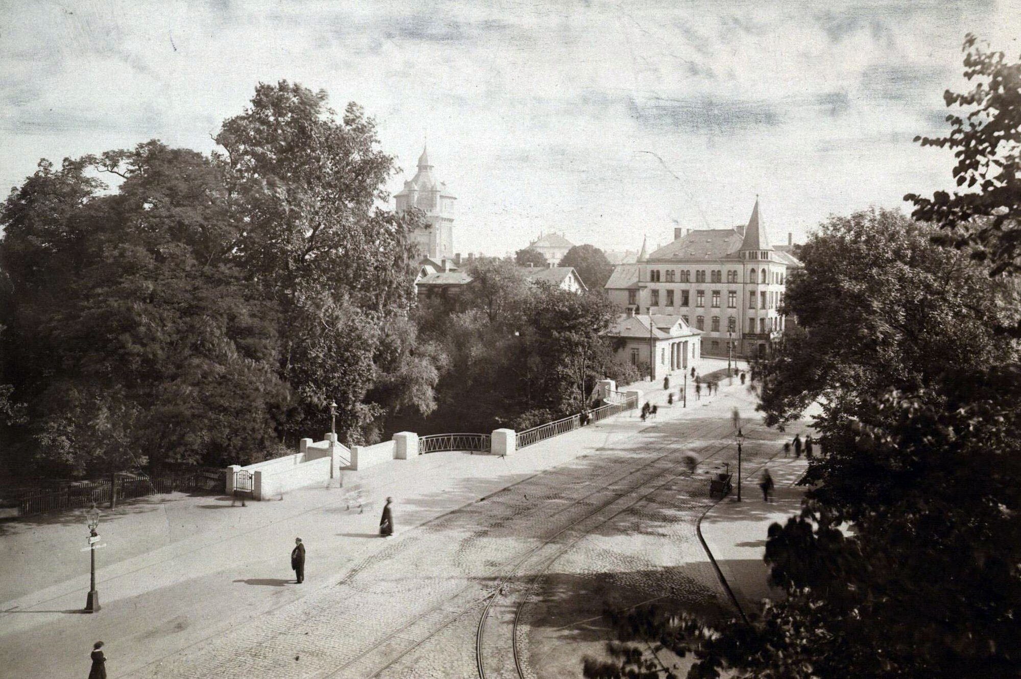 Steintorbrücke, Südwestansicht, um 1915 (Wird bei Klick vergrößert)