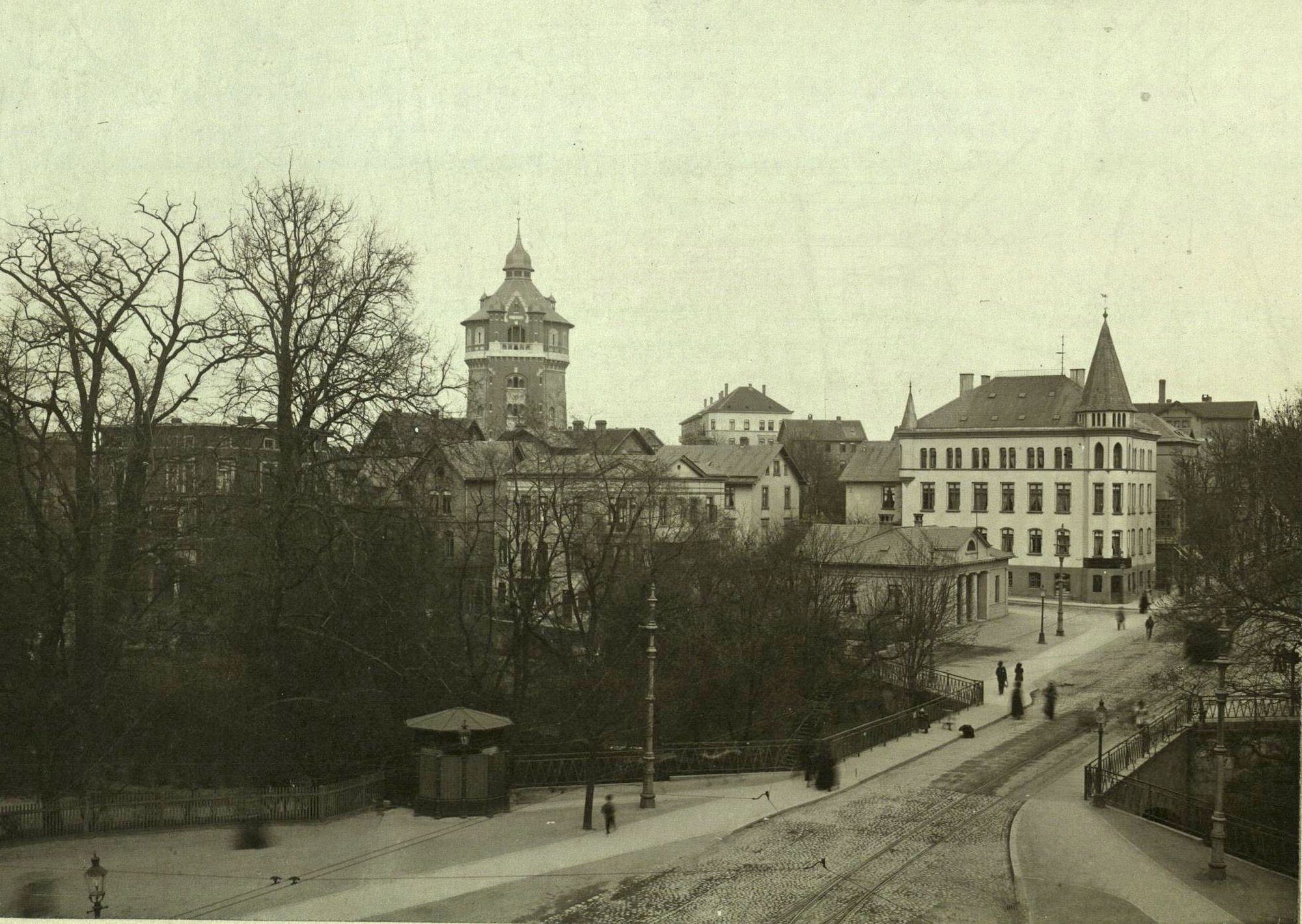 Steintorbrücke, Südwestansicht, um 1900