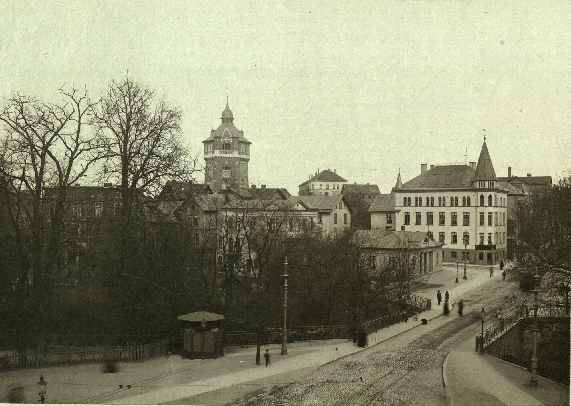 Steintorbrücke, Südwestansicht, um 1900 (Wird bei Klick vergrößert)