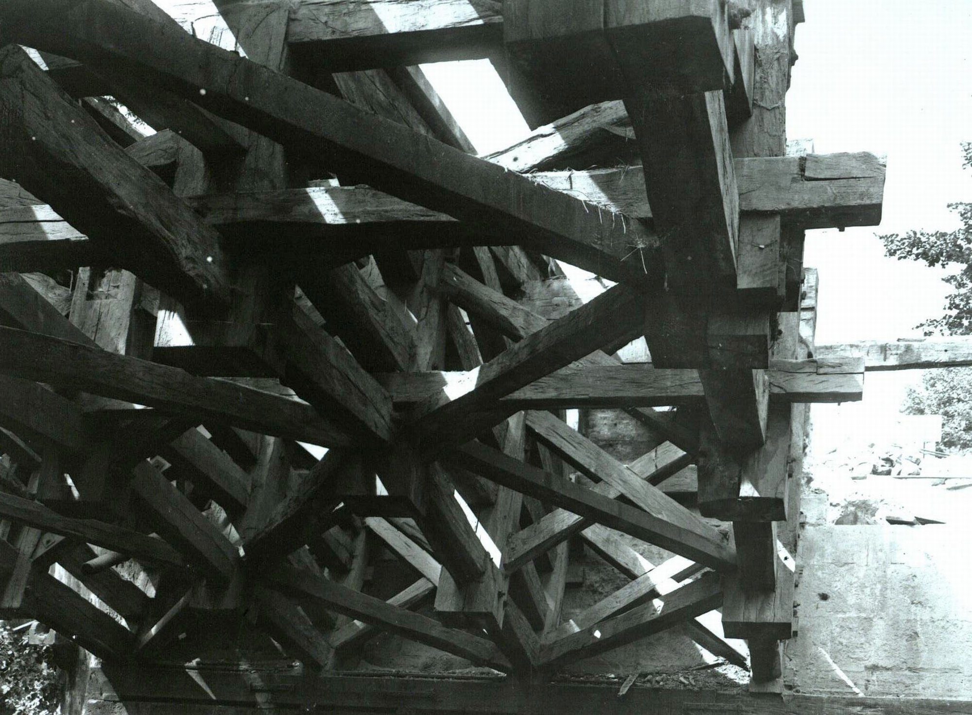 Steintorbrücke, hölzerne Bogenkonstruktion, 1914