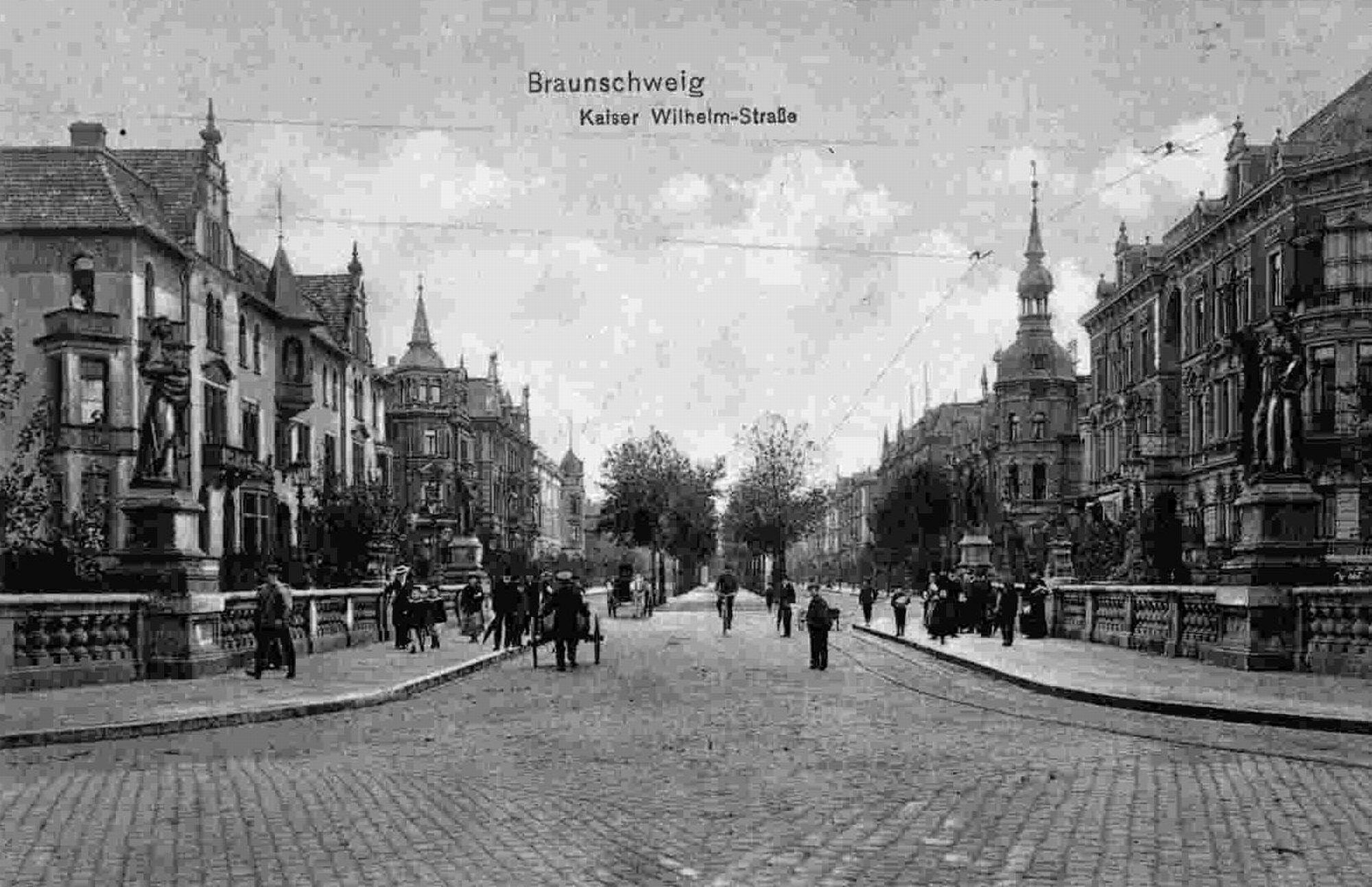 Theaterbrücke, Westansicht, um 1910 (Wird bei Klick vergrößert)