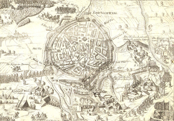 Karte von der Belagerung 1615 (Wird bei Klick vergrößert)