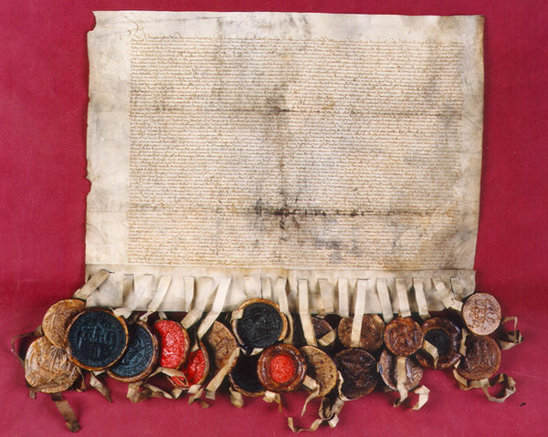 Hilfeleistungsvertrag von 1476 (Wird bei Klick vergrößert)