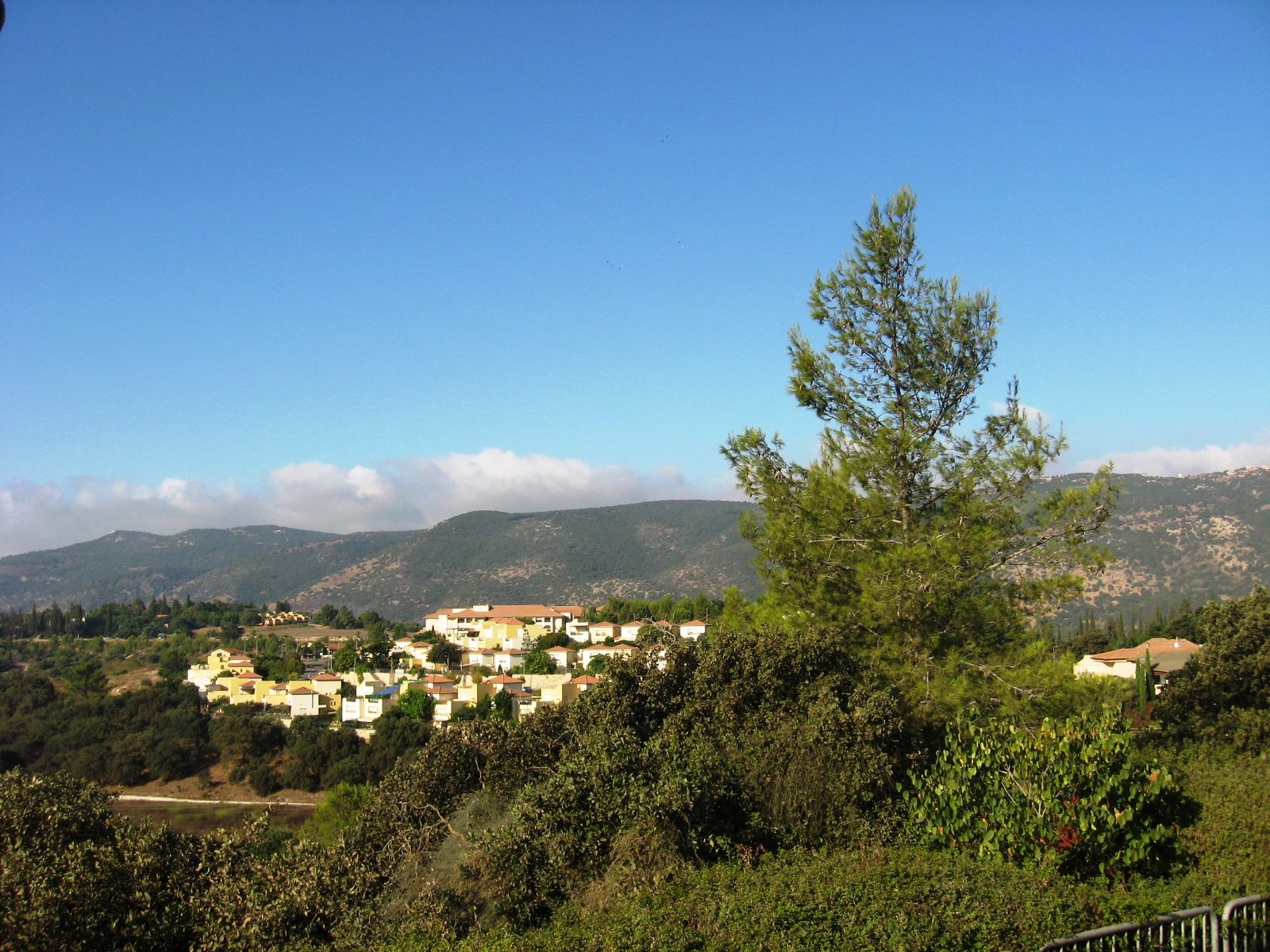 Kiryat Tivon eingebettet in die Hügellandschaft (Wird bei Klick vergrößert)