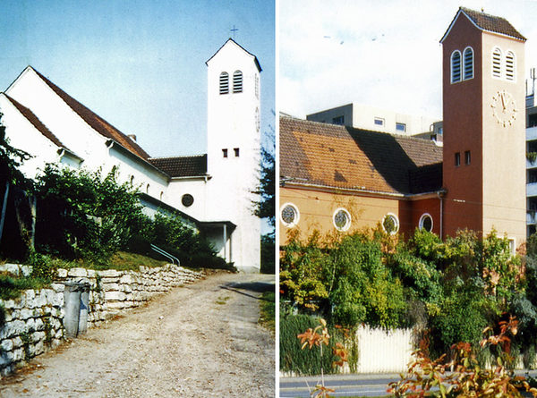 Bugenhagenkirche 1960 und 1990 (Wird bei Klick vergrößert)